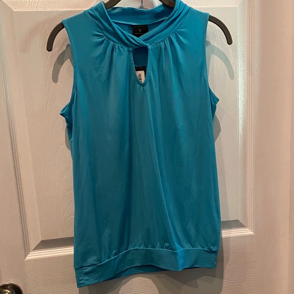 Worthington Teal Sleeveless Blouse